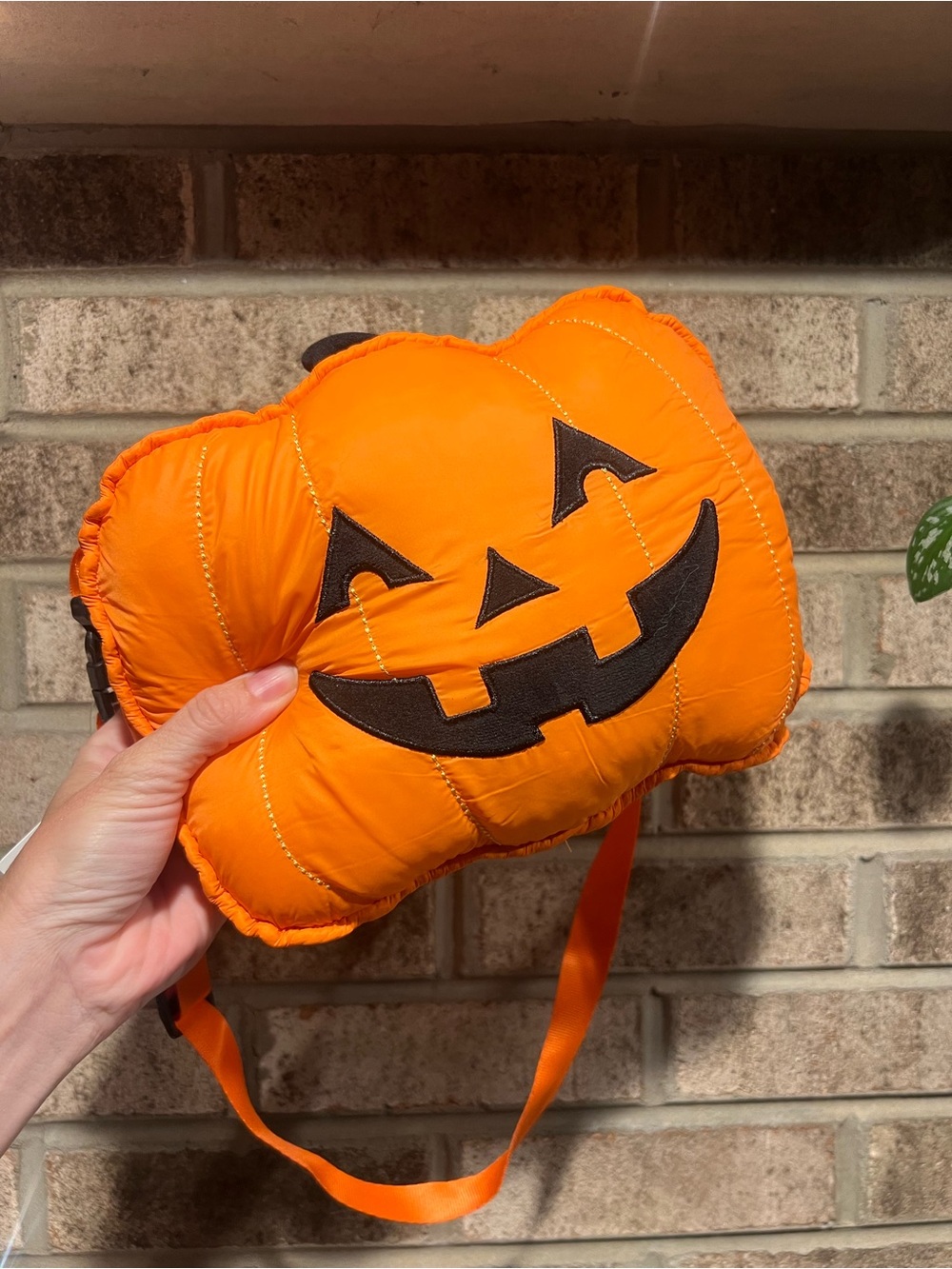 Plush Jack-o'-Lantern Zippered Fanny Pack Bag